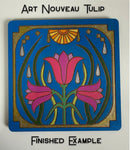 Art Nouveau Floral MDF Coaster Blanks - 2 Designs and Shapes Available – Paint Your Own Laser Engraved Craft Coasters (12cm) | DIY Acrylic Paint Pen Craft