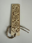 Art Deco Roses Wooden Bookmark
