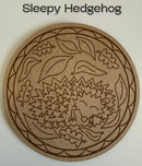 Hedgehog MDF Coaster Blanks – 2 Designs and Shapes Available - Paint Your Own Laser Engraved Craft Coasters (12cm) | DIY Acrylic Paint Pen Craft