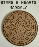 Mandala MDF Coaster Blanks - 6 Patterns Available – Paint Your Own Laser Engraved Craft Coasters (10cm or 12cm) | DIY Acrylic Paint Pen Craft