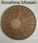 Sunshine Mosaic MDF Coaster Blanks - 2 Designs and Shapes Available – Paint Your Own Laser Engraved Craft Coasters (12cm) | DIY Acrylic Paint Pen Craft