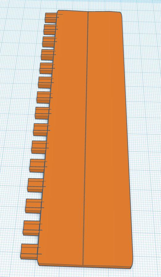 Passap Orange Pattern Ruler Needle Pusher