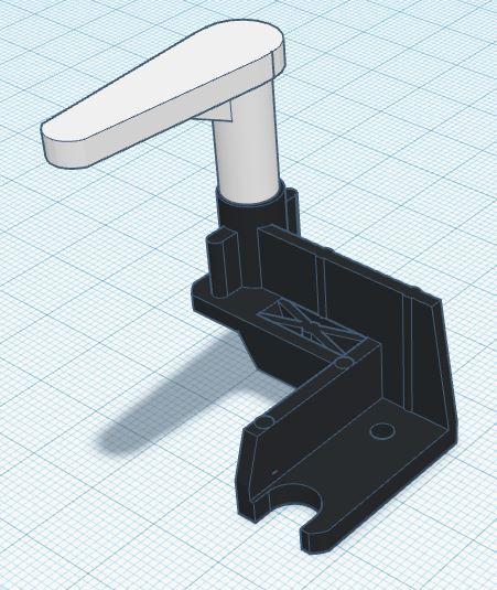 Knitmaster Row Counter Lever and base assembly.