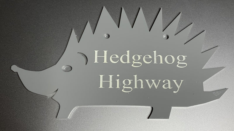 Hedgehog Highway Sign - Perspex