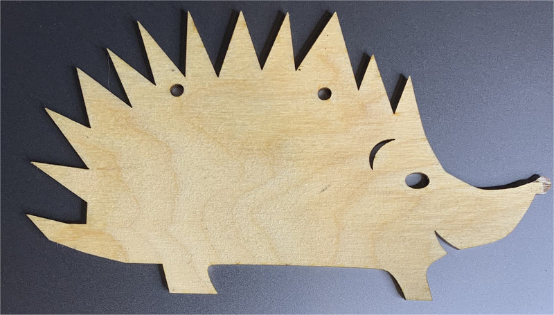 Hedgehog Silhouette - Wood